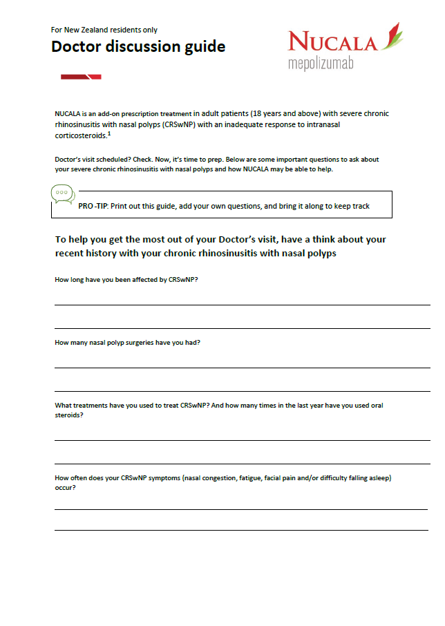 Doctor Discussion Guide